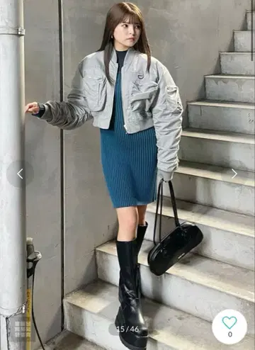 MURUA 3D 포켓 숏 MA-1 (라이트 그레이)