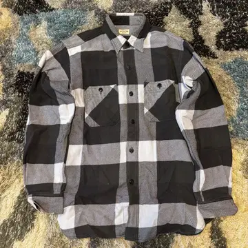SUGAR CANE 플란넬 셔츠 M 사이즈 블랙 그레이