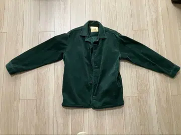 LB04 코튼 긴팔 셔츠 L 사이즈 짙은 녹색