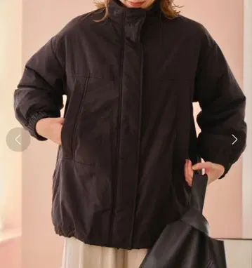 studio CLIP 충전솜 몬스터 후드티 아우터 PF 작은 키 블랙