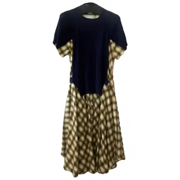 sacai 체크 반팔 원피스