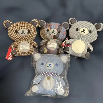 리락쿠마 x EDWIN 에드윈 해리스 트위드 봉제 인형 세트