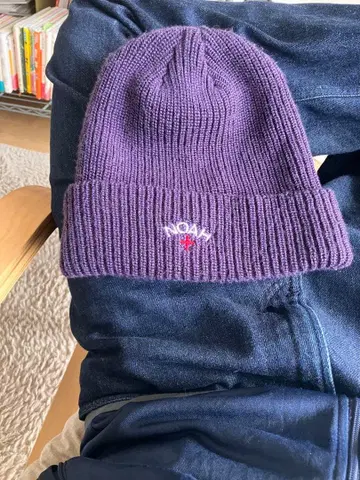 NOAH 보라색 니트 모자 y2k 그런지 sk8 스트릿