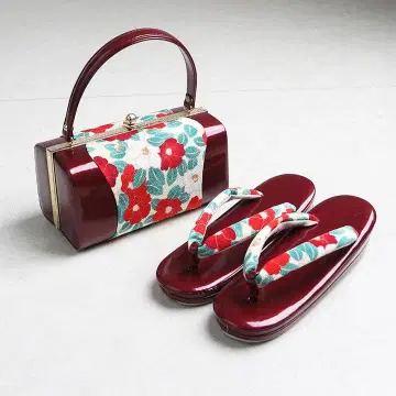 후리소데용 조리 백 세트 미니 꽃무늬 조리:24.5cm F0414