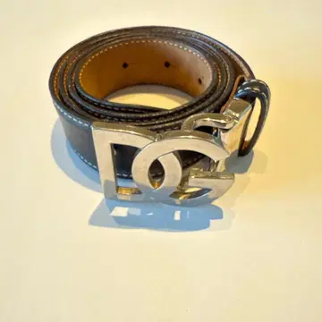 DG 로고 블랙 가죽 벨트