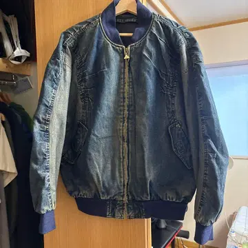 oops 데님 블루종