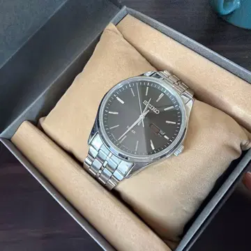 SEIKO 아날로그 시계 다크 그레이