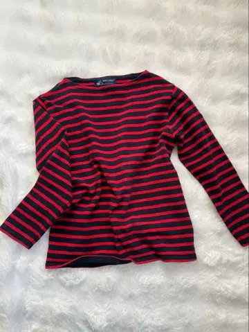 used 새상품급 세인트 제임스 빨검 스트라이프 긴팔 티셔츠