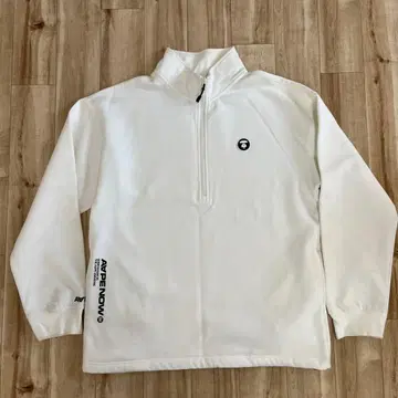 AAPE 하프 지퍼 트레이닝복 화이트 포켓 부착