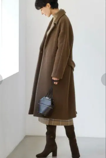 FabRICA 브라운 롱 체스터 코트 34