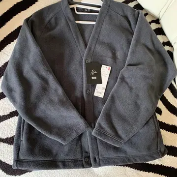 유니클로 플리스 오버 사이즈 가디건 다크 그레이 XL