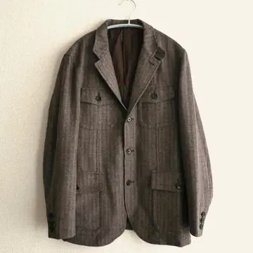 DURBAN 더반 헤링본 울 테일러드 자켓