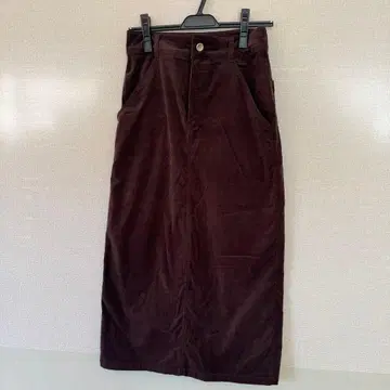 OHOTORO Troy 코듀로이 스커트 브라운