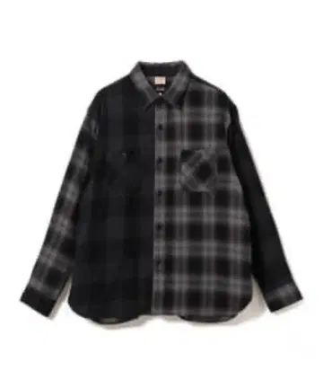 beams 플란넬 셔츠 블랙/그레이 L SUGAR CANE