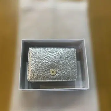 실버 3단 폴더형 지갑 가죽 느낌
