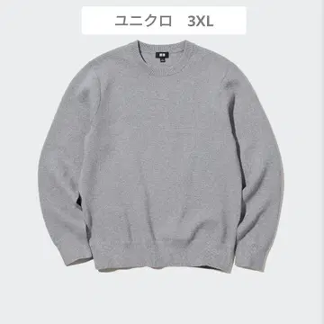 UNIQLO 워셔블 스트레치 밀라노 리브 크루넥 스웨터 3XL
