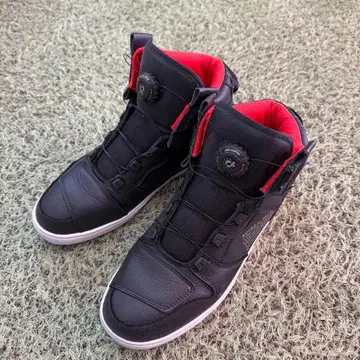 AVIREX 보아 시스템 스니커즈 블랙/레드 바이커 슈즈