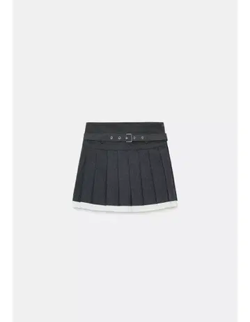 택 포함 새상품 대비 벨트 플리츠 스코트