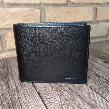 블랙 가죽 접이식 지갑