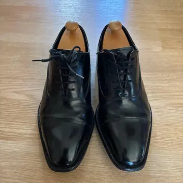 리걸 REGAL 스트레이트 팁 블랙 가죽 신발 비즈니스 슈즈