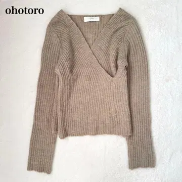 ohotoro wrap alpaca knit 베이지