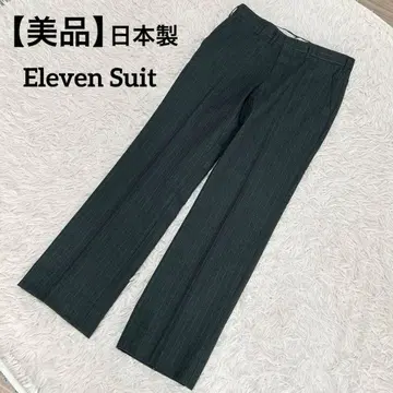 새상품급 Eleven suit 스트라이프 슬랙스 다크 그레이 미라인