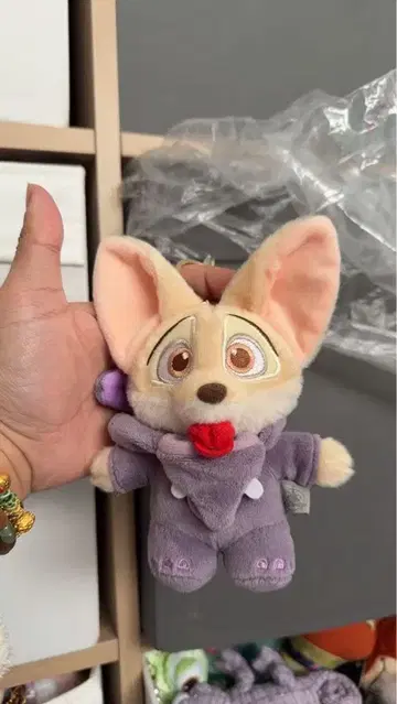 상하이 디즈니 주토피아 피닉 봉제 인형 키링 키체인