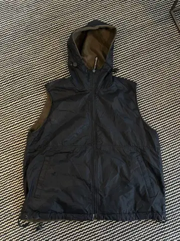 FIRST DOWN USA 90s 리버서블 후드 부착 베스트 M