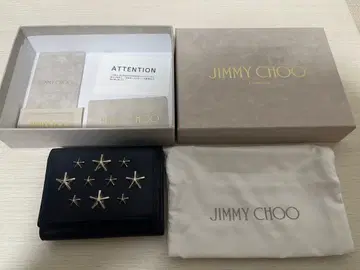 JIMMY CHOO 3단 폴더형 지갑 네이비