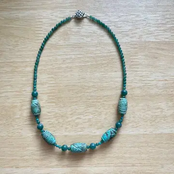 마노, 터콰이즈 잠자리 볼 목걸이