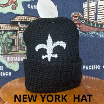 [ 데드스탁 ] NEW YORK HAT 니트 모자 블랙 택 포함