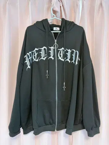 VOLCAM & APHRODITE 블랙 후드티 오버 사이즈