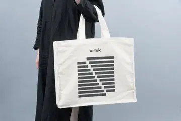 [ 새상품 미사용 ] artek 스트라이프 프린트 토트백