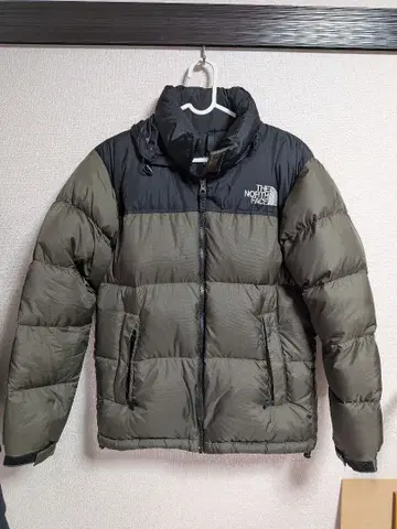 THE NORTH FACE 다운 자켓 올리브 그린/블랙
