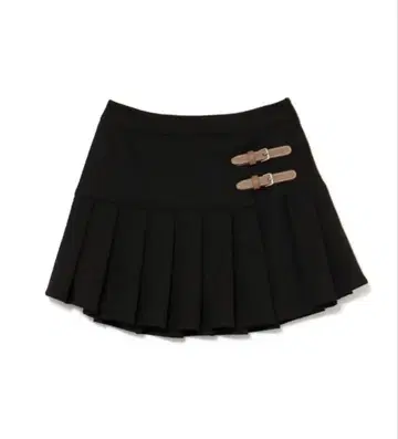 andmary Giselle pleats skirt black