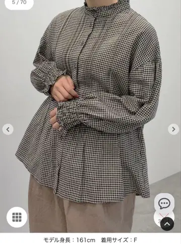 사만사 모스모스 Cross x Linen 핀턱 블라우스