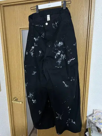 신야 코즈카 25aw 페인트 와이드 데님 팬츠 신야 코즈카