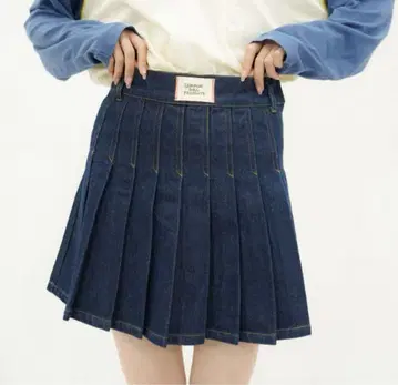 common gull products. 거리의 데님 플리츠 스커트