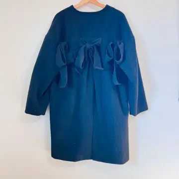 메리제니 백리본 코트 블랙