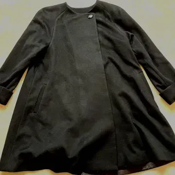 캐시미어 100% 판초 케이프 코트 PURE CASHMERE 블랙