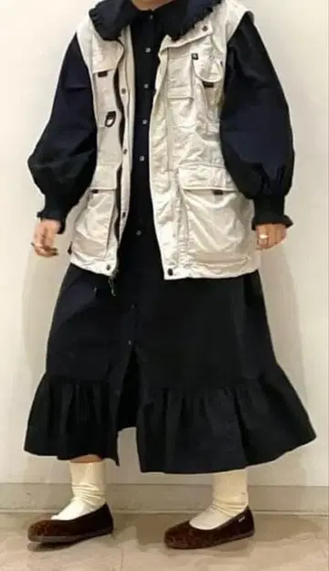 카라 부착 셔츠 원피스