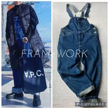 프레임워크 데님 오버롤 38 블루 타카야마 미야코 착용