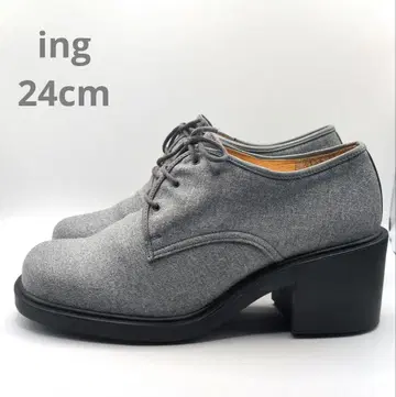 그레이 레이스업 슈즈 24cm ing