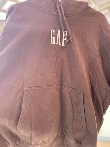 GAP 브라운 후드 부착 후드티