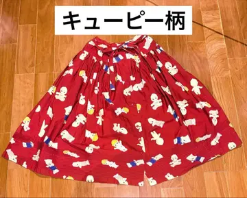 레어 새상품급 PINK HOUSE 핑크하우스 큐피 패턴 롱 스커트