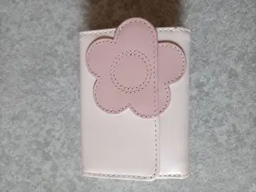 MARY QUANT 핑크 3단 폴더형 지갑