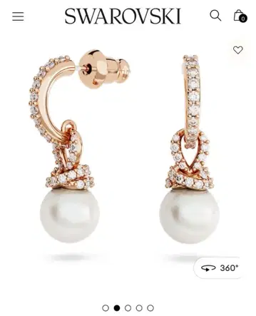 SWAROVSKI 로즈 골드 귀걸이