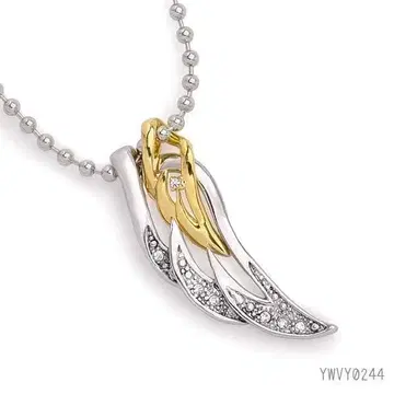 골드 더블 윙 목걸이 유명인 착용 모델