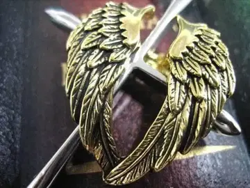 골드 페더 윙 크로스 목걸이