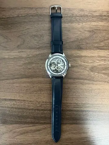 손목시계 자동 태엽 시계 실버/블랙